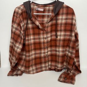 Never Used SO button up plaid jacket